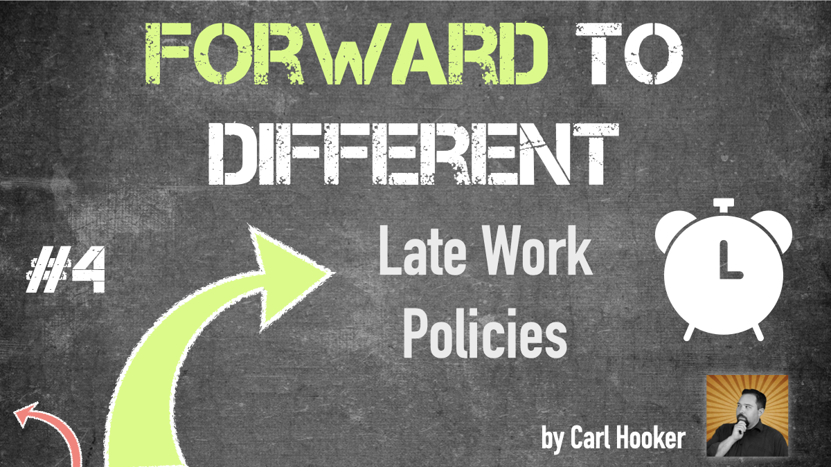 Forward to Different late work graphic