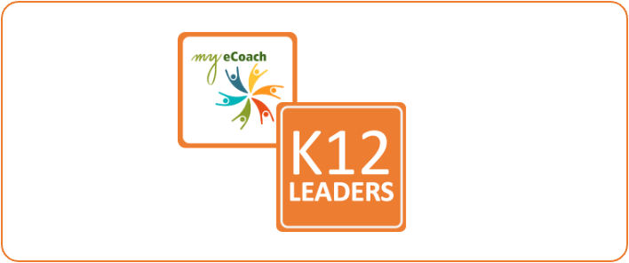 Logo images for K12Leaders and My eCoach