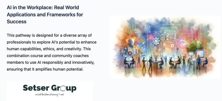 Setser Group Community of Practice:  AI in the Workplace Registration